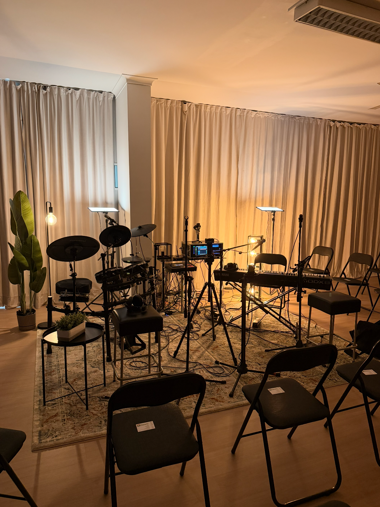 Vista ampla da montagem do Digital Jazz Experience